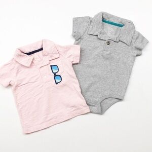 Carter's baby boys polo shirt + polo bodysuit set